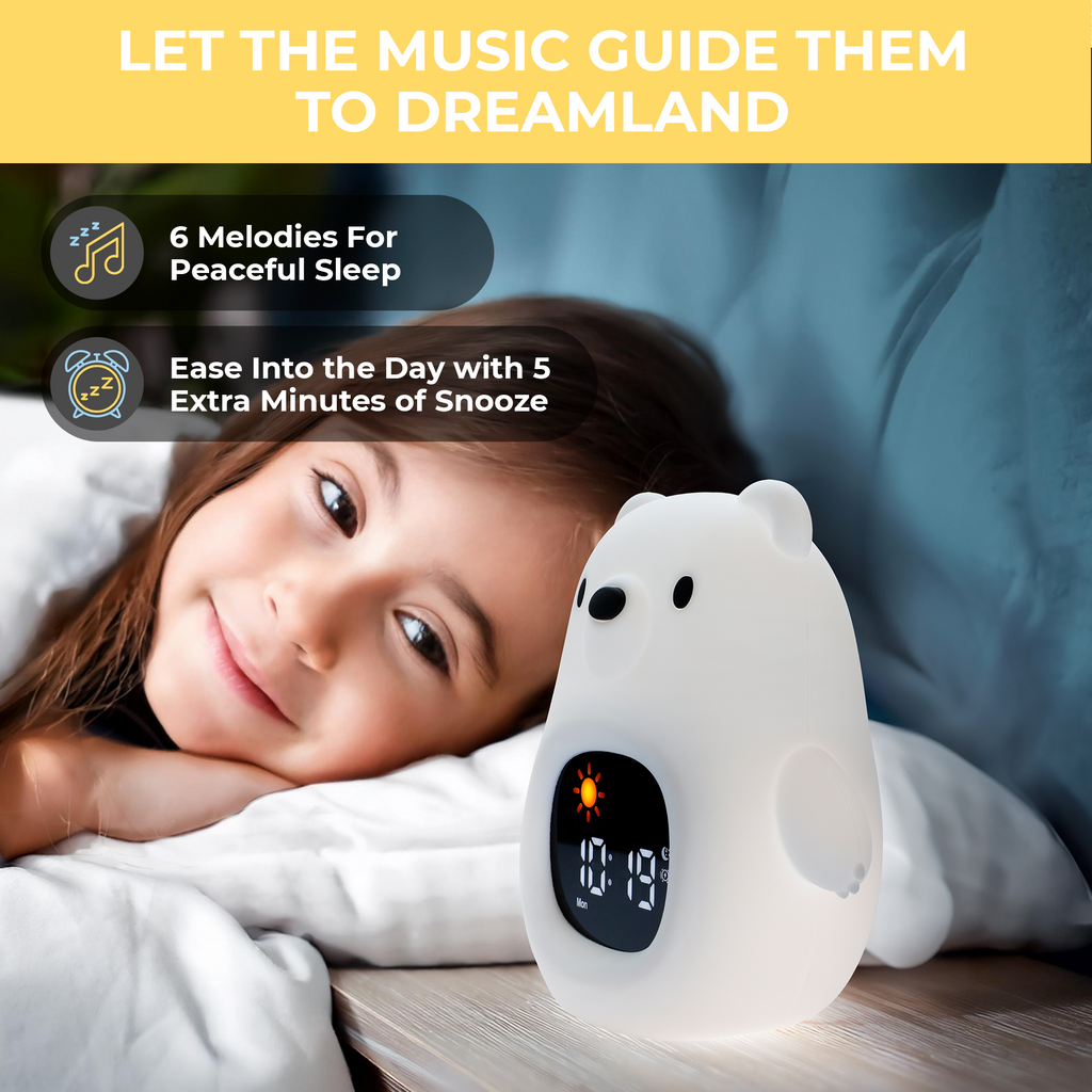 The Bright Basics Nightlight & Alarm Clock - Bear