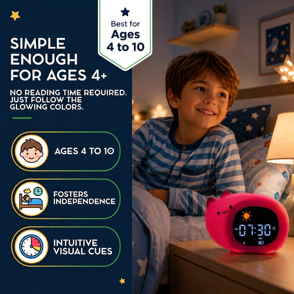 Go & Glow Cat – 3-in-1 Alarm Clock, Nightlight & Sound Machine