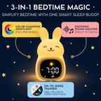 Go & Glow Bunny – 3-in-1 Alarm Clock, Nightlight & Sound Machine