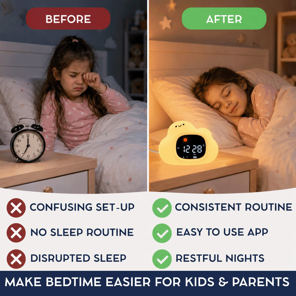 Go & Glow Cloud – 3-in-1 Alarm Clock, Nightlight & Sound Machine