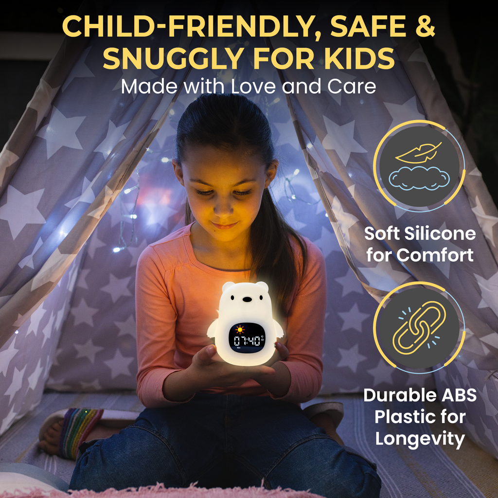 The Bright Basics Nightlight & Alarm Clock - Bear