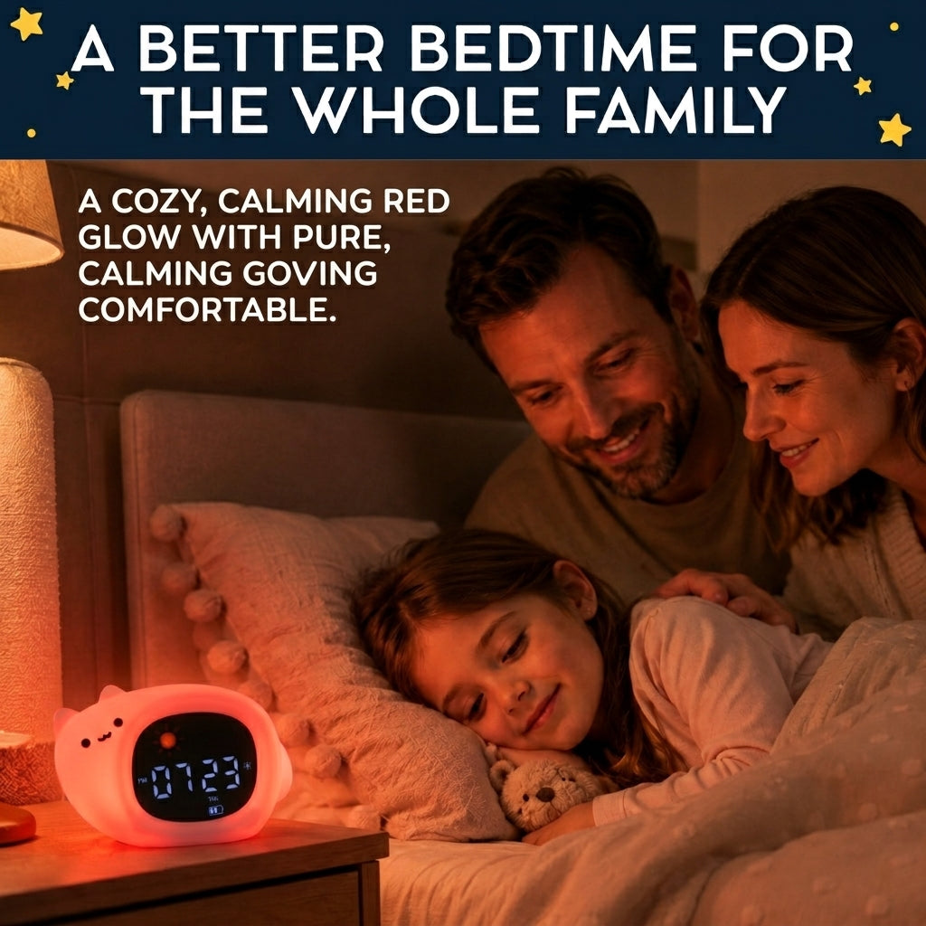 Go & Glow Cat – 3-in-1 Alarm Clock, Nightlight & Sound Machine