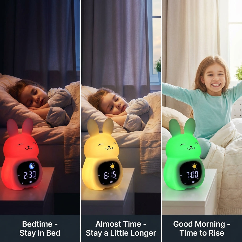 Go & Glow Bunny – 3-in-1 Alarm Clock, Nightlight & Sound Machine