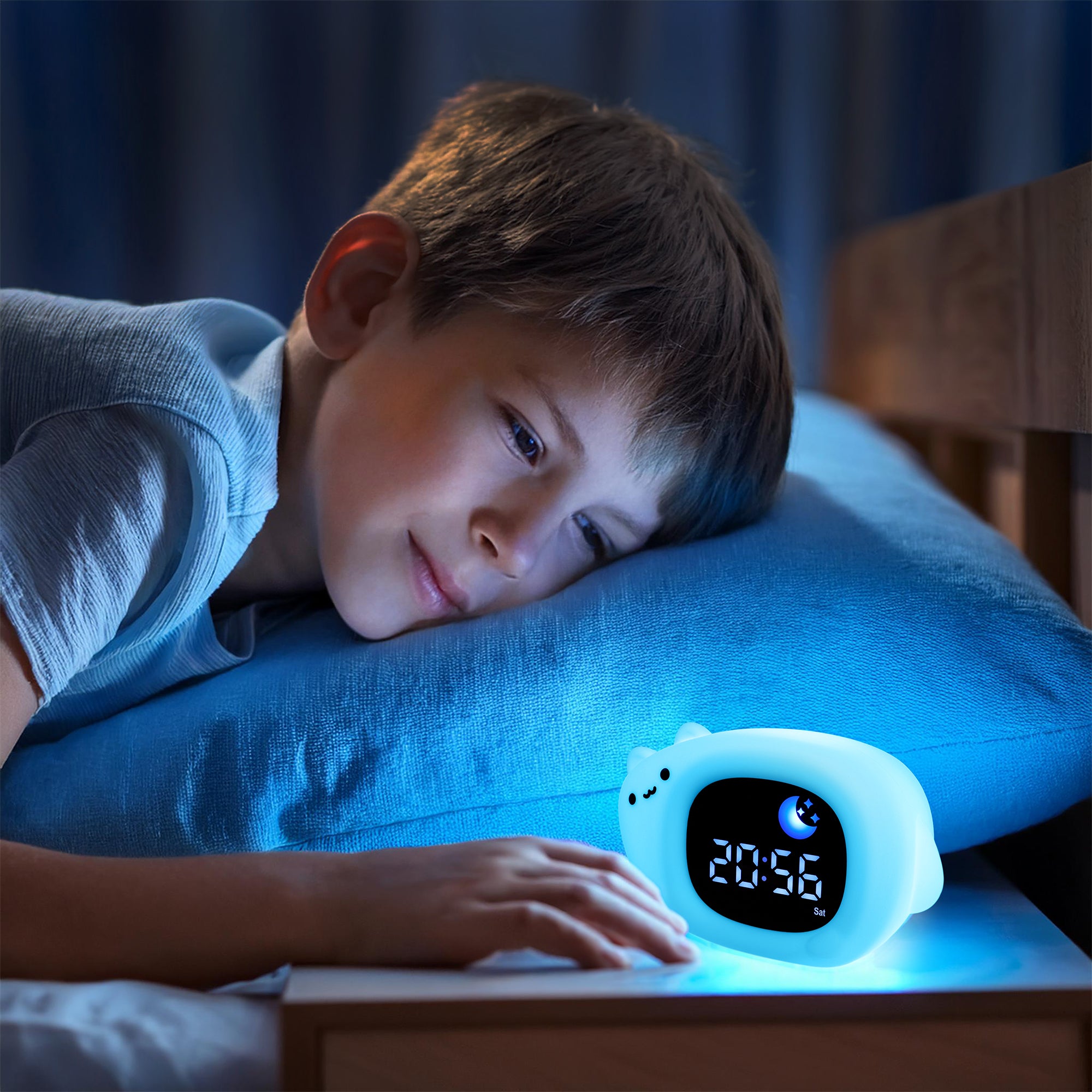 The Bright Basics Nightlight & Alarm Clock - Cat