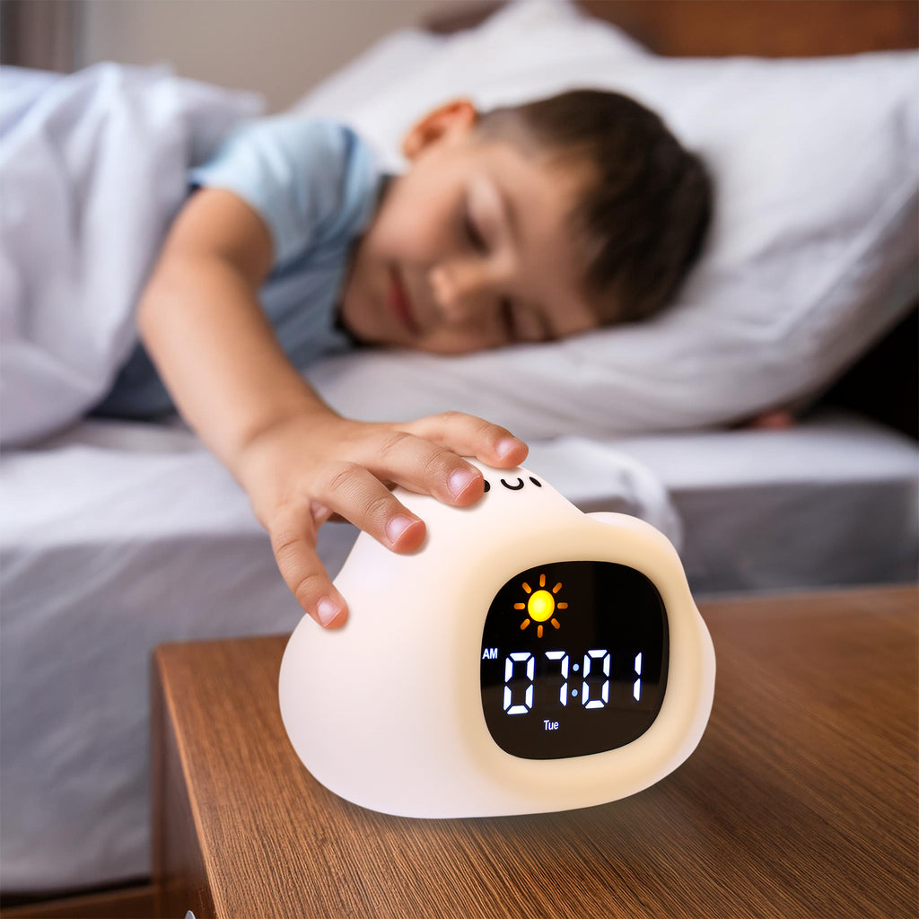 Cute kids alarm clock in adorable cloud design