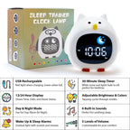 Friendly owl-shaped OK To Wake Clock, a cute alarm clock for kids.