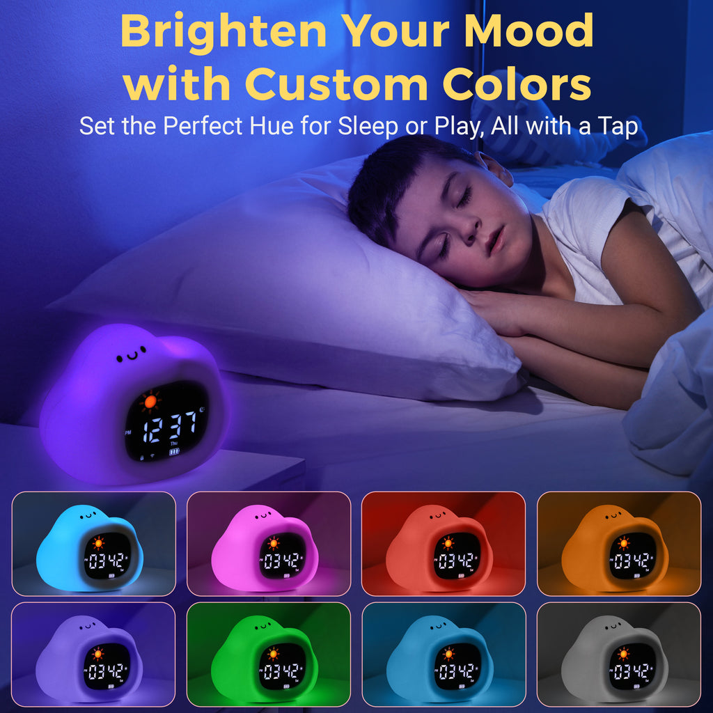 Go & Glow Cloud – 3-in-1 Alarm Clock, Nightlight & Sound Machine