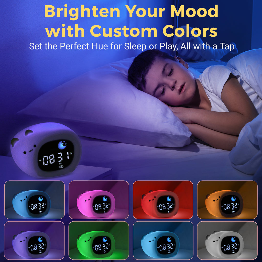 Go & Glow Cat – 3-in-1 Alarm Clock, Nightlight & Sound Machine