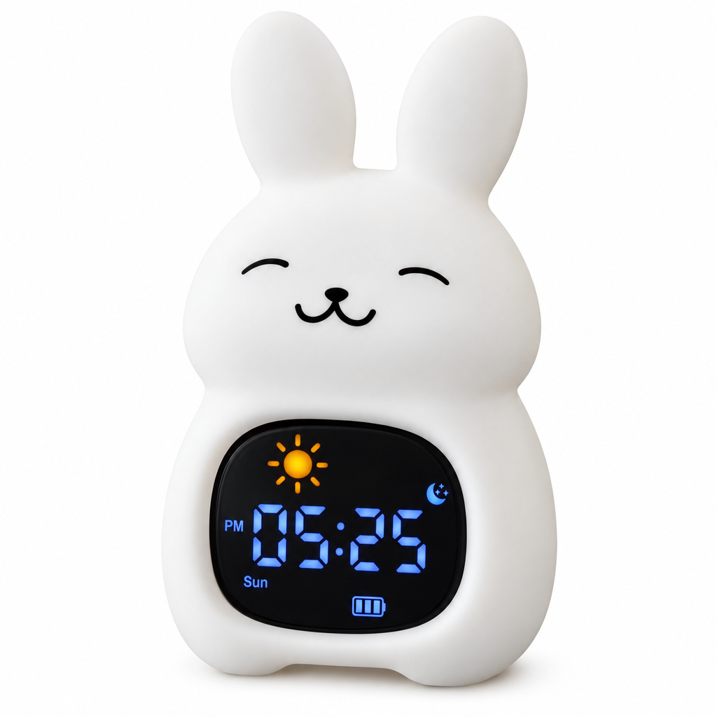 Go & Glow Bunny – 3-in-1 Alarm Clock, Nightlight & Sound Machine
